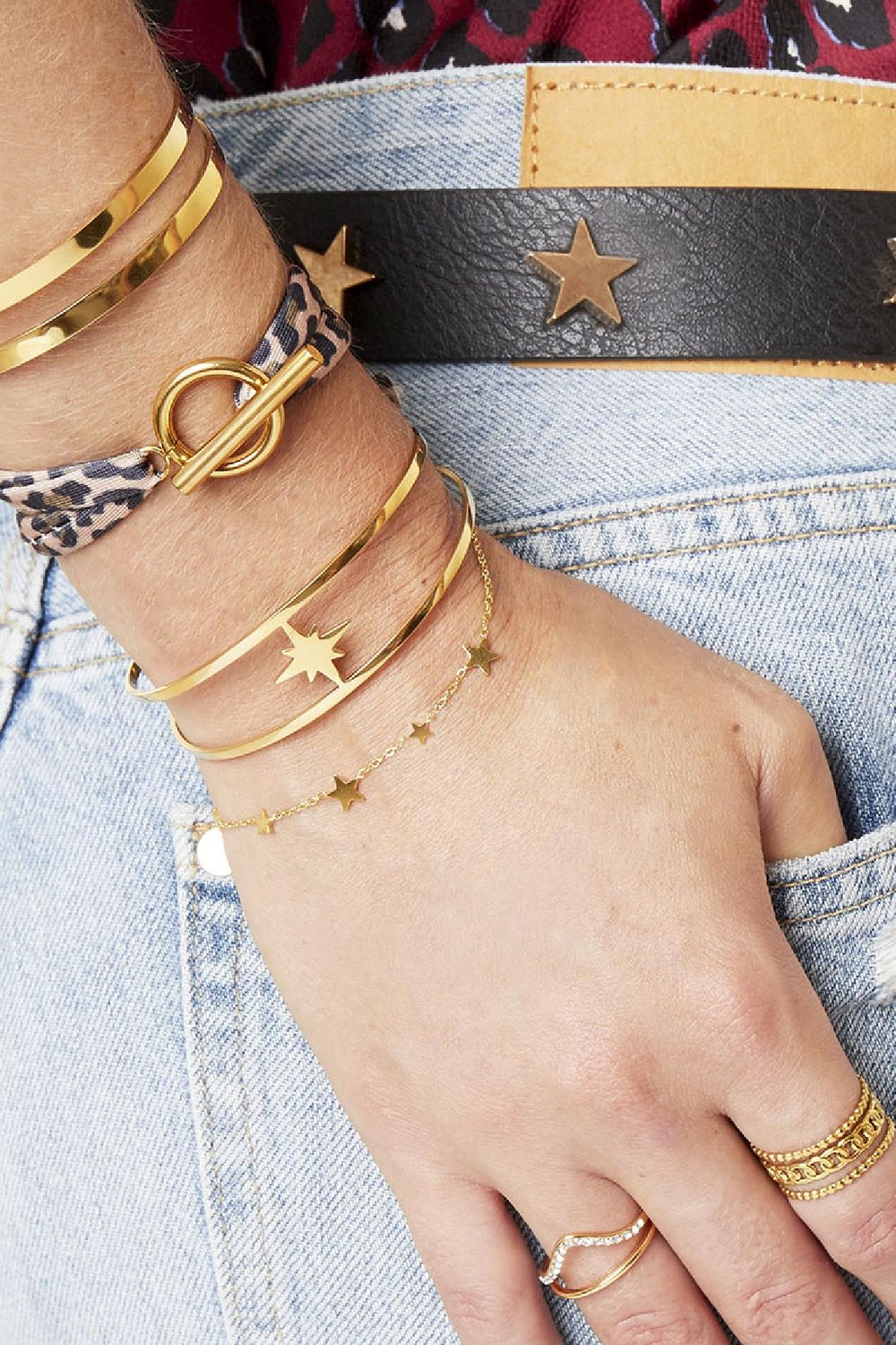 Pulsera Animal Fear Azul Nylon One size h5Imagen2